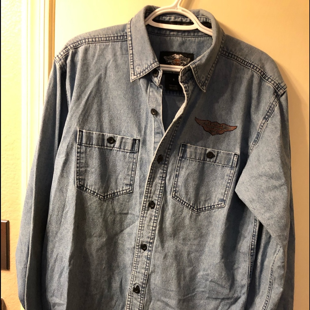 Harley Davidson Denim S Button Up LS